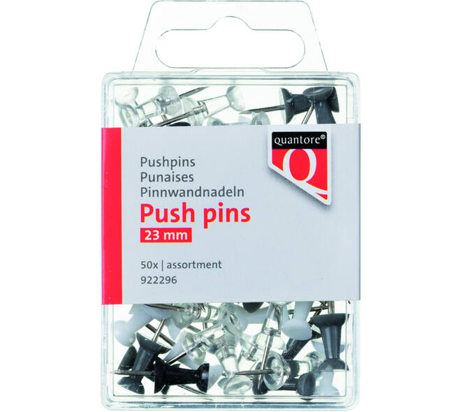 Push pins Quantore blister assorti 50 stuks