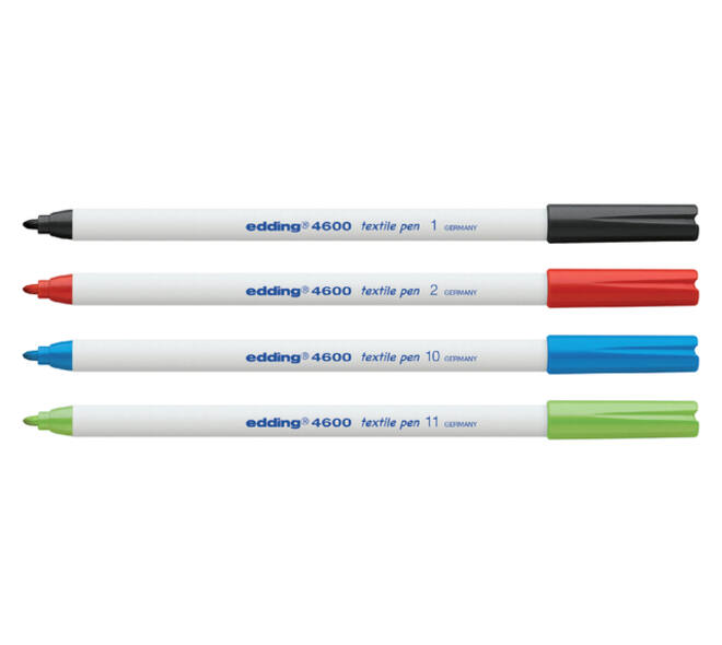 Textielmarker edding 4600 rond 1mm zwart