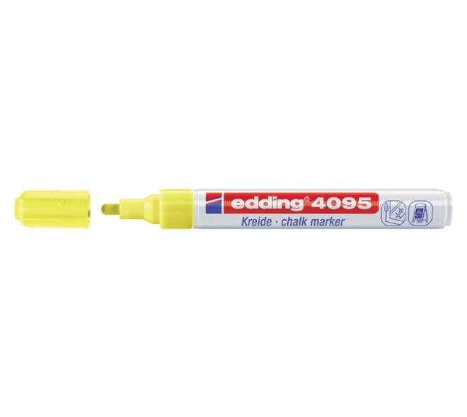 Krijtstift edding 4095 rond 2-3mm neon geel
