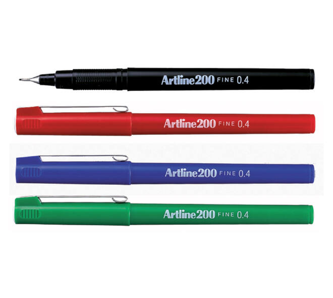 Fineliner Artline 200 rond fijn groen