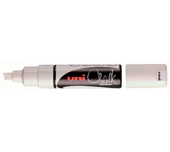 Krijtstift Uni-ball chalk schuin 8.0mm wit