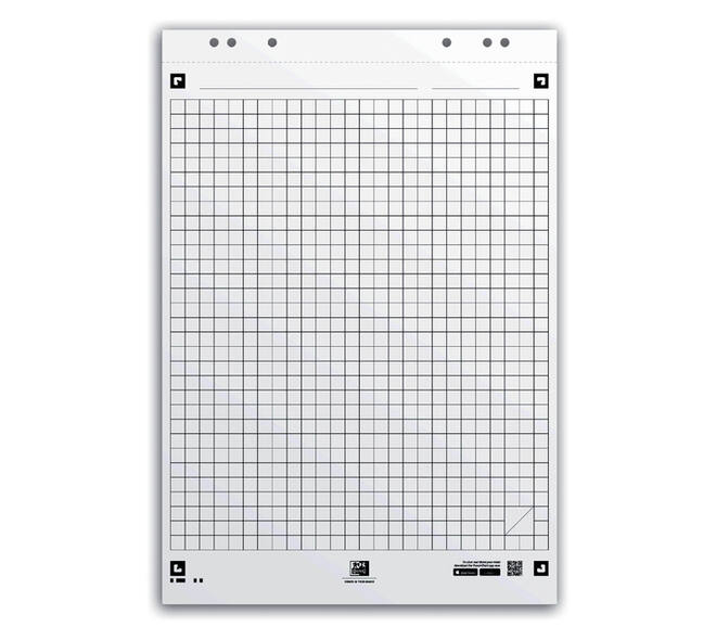 Flipoverpapier Oxford smart 650x980mm ruit 90 gram 20 vel