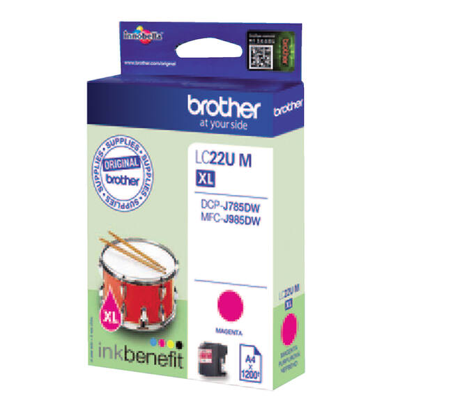 Inktcartridge Brother LC-22UM rood