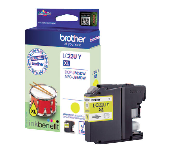 Inktcartridge Brother LC-22UY geel
