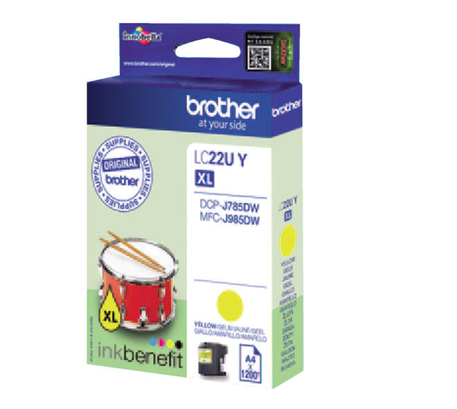 Inktcartridge Brother LC-22UY geel