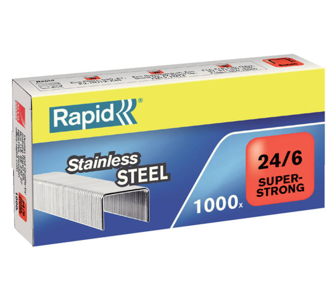 Nieten Rapid 24/6 RVS superstrong 1000 stuks