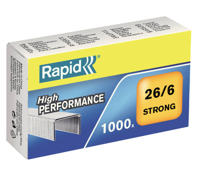 Nieten Rapid 26/6 gegalvaniseerd strong 1000 stuks