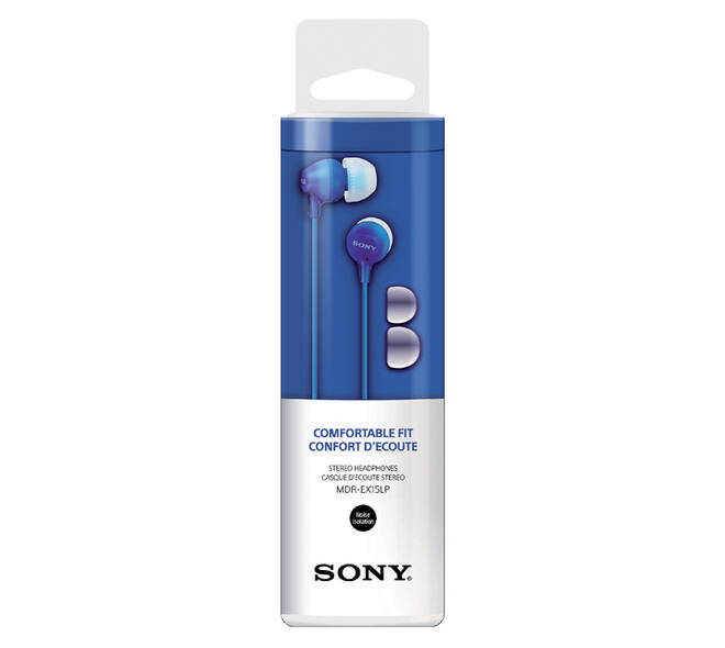 Oortelefoon Sony EX15LP basic blauw