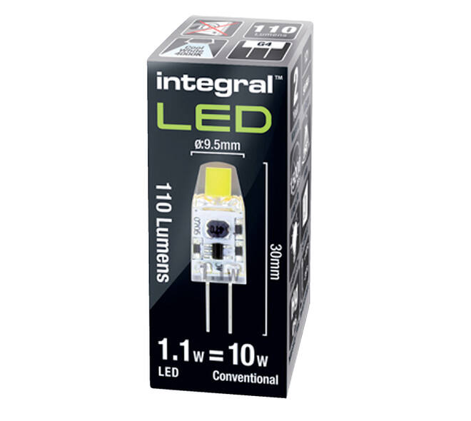Ledlamp Integral GU4 4000K koel wit 1W 110lumen