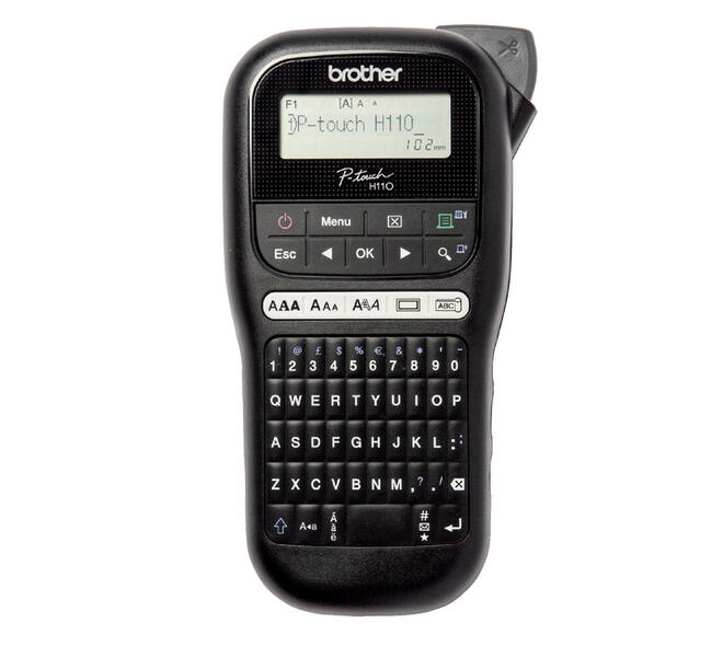 Labelprinter Brother P-touch TZe PT-H110 draagbaar qwerty 12mm zwart