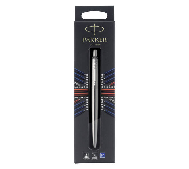 Balpen Parker Jotter stainless steel CT medium blister à 1 stuk