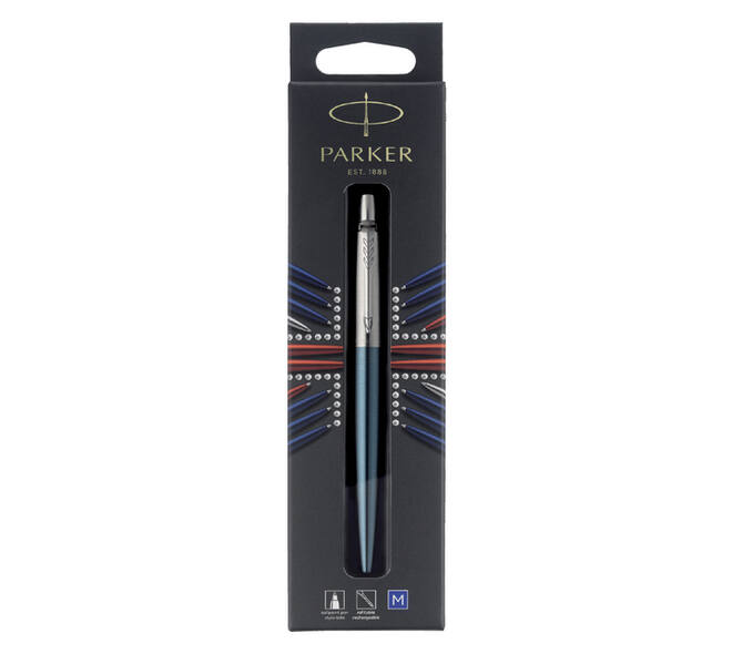 Balpen Parker Jotter Waterloo blue CT medium blister à 1 stuk