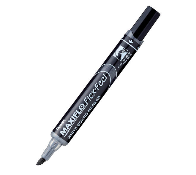 Whiteboardmarker Pentel MWL5SBF Maxiflo rond 1.5-4.5mm zwart