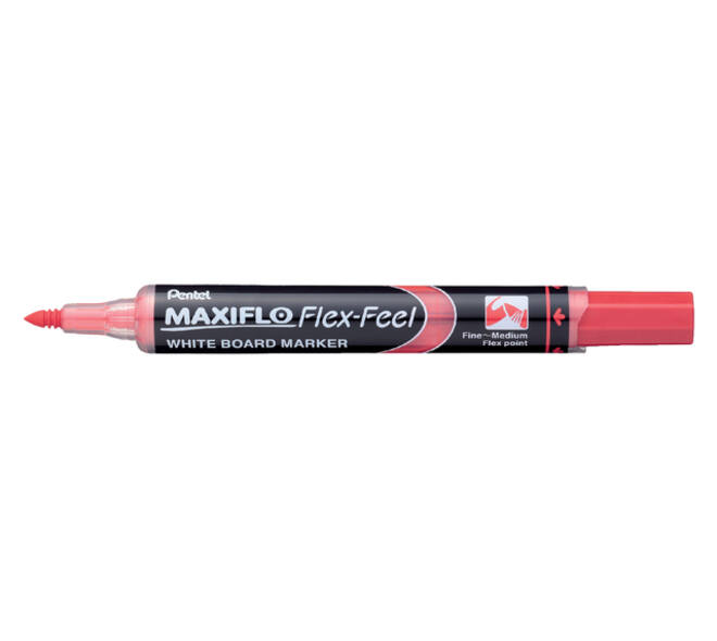 Whiteboardmarker Pentel MWL5SBF Maxiflo rond 1.5-4.5mm rood