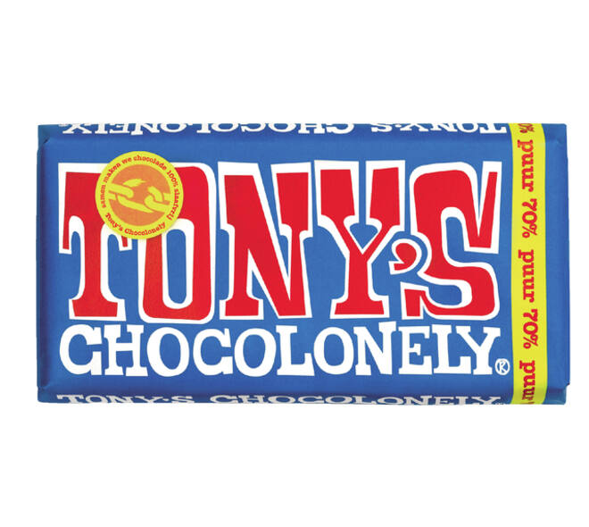 Chocolade Tony's Chocolonely puur reep 180gr