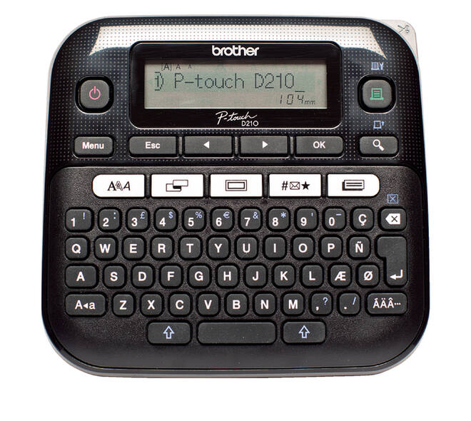 Labelprinter Brother P-touch TZe PT-D210 desktop qwerty 12mm zwart in koffer