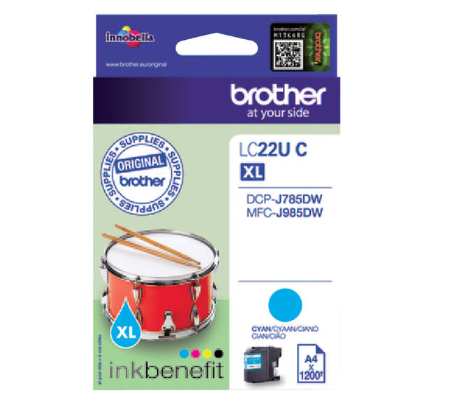 Inktcartridge Brother LC-22UC blauw
