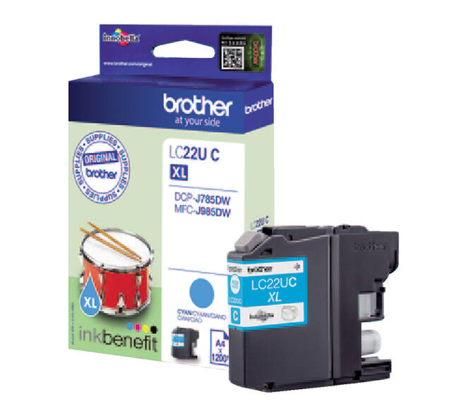 Inktcartridge Brother LC-22UC blauw