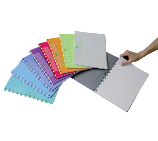 Schrift Adoc A4 ruit 5x5mm 144 pagina's 90gr assorti