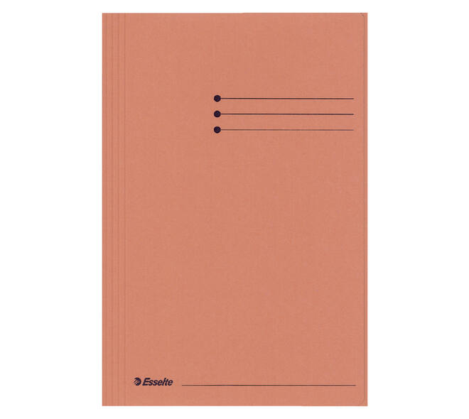 Dossiermap Esselte folio 3 kleppen manilla 275gr oranje