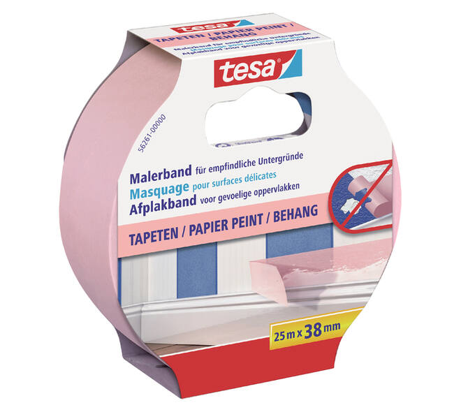 Afplaktape tesa®  Professional sensitive 25mx38mm roze