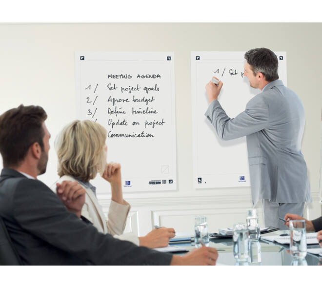 Flipoverpapier Oxford smart 60x80cm zelfklevend blanco 90gr 20 vel