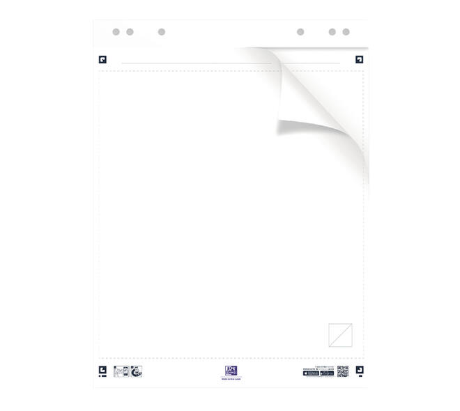 Flipoverpapier Oxford smart 60x80cm zelfklevend blanco 90gr 20 vel