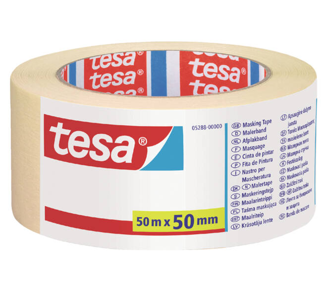 Afplaktape tesa®  Economy 50mmx50m creme