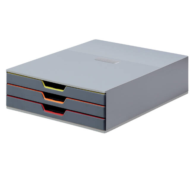 Ladenbox Durable Varicolor 3 laden grijs