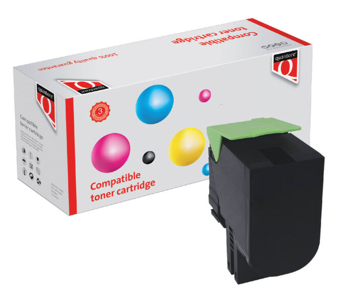Tonercartridge Quantore alternatief tbv Lexmark 70C0H10 zwart