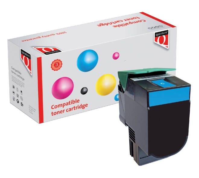 Tonercartridge Quantore alternatief tbv Lexmark C540H1CG blauw