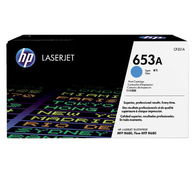 Tonercartridge HP CF321A 653A  blauw