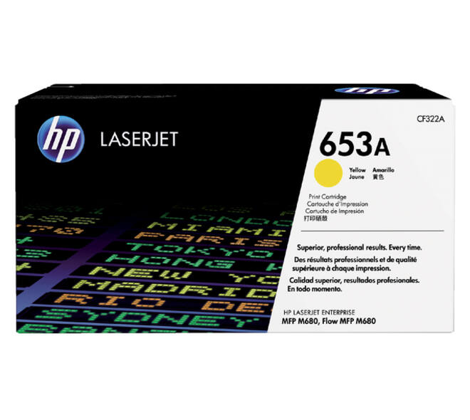 Tonercartridge HP CF322A 653A geel