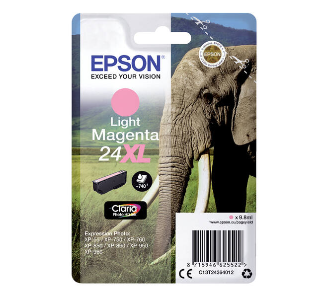 Inktcartridge Epson 24XL T2436 lichtrood