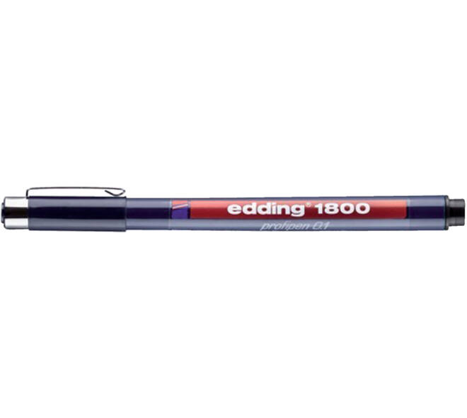 Fineliner edding 1800 0.25mm - 0.35mm - 0.5mm zwart set à 3 stuks