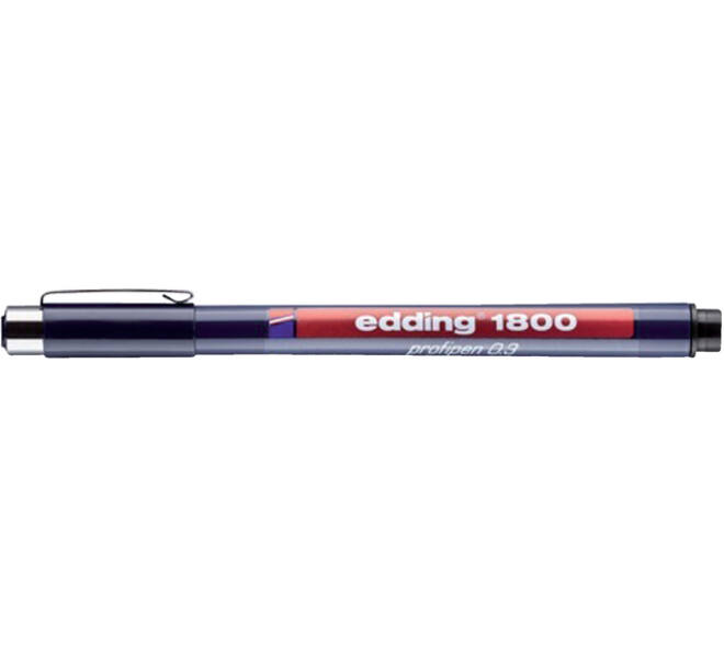 Fineliner edding 1800 0.25mm - 0.35mm - 0.5mm zwart set à 3 stuks