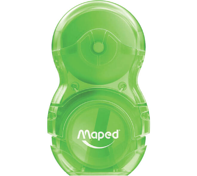 Puntenslijper Maped Loopy 1gaats met gum display á 24 stuks assorti