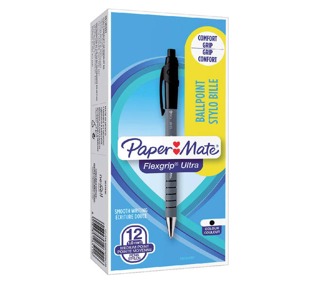 Balpen Paper Mate Flexgrip Ultra medium zwart