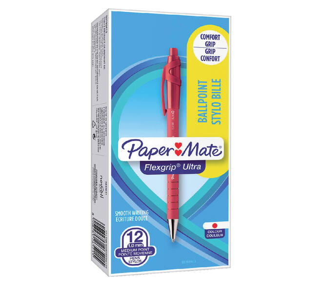 Balpen Paper Mate Flexgrip Ultra medium rood