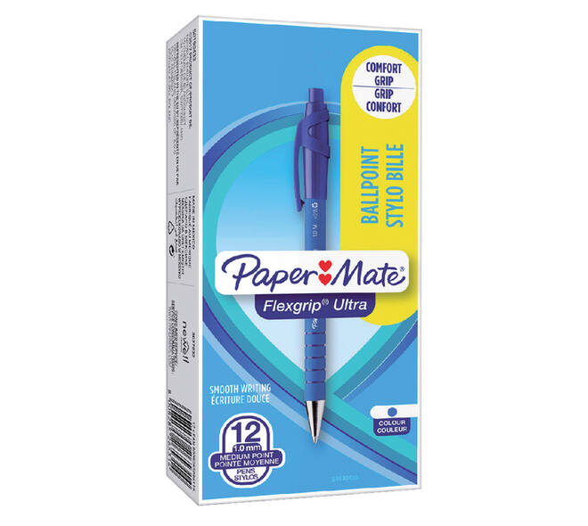 Balpen Paper Mate Flexgrip Ultra medium blauw