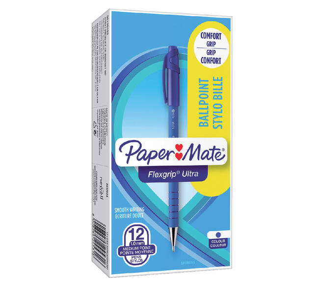 Balpen Paper Mate Flexgrip Ultra stick medium blauw