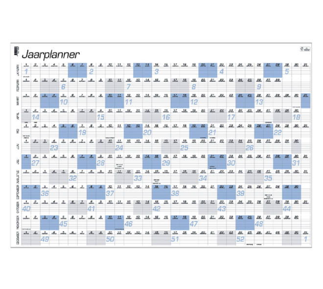 Jaarplankalender 2027 Quantore A1 84x57cm