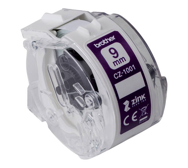 Etiket Brother CZ-1001 multifunctioneel 9mm 1 rol á 5m wit