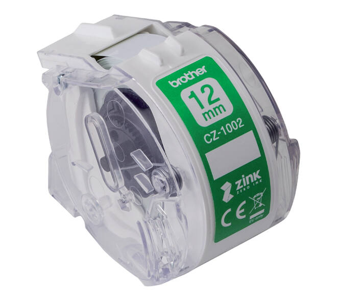 Etiket Brother CZ-1002 multifunctioneel 12mm 1 rol á 5m wit