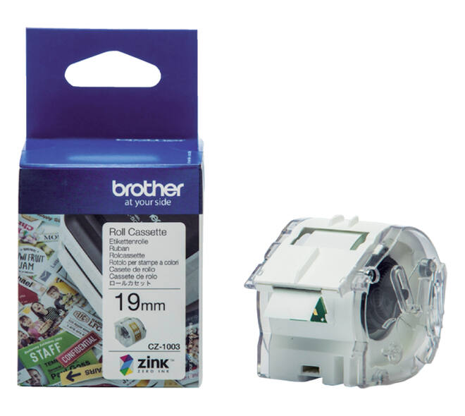 Etiket Brother CZ-1003 multifunctioneel 19mm 1 rol á 5m wit
