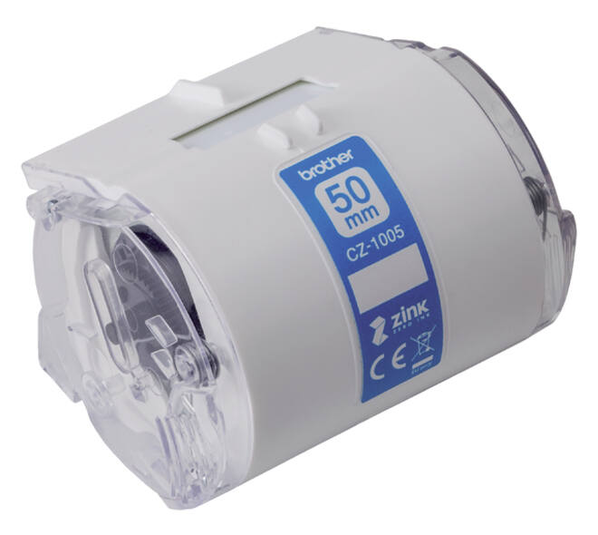 Etiket Brother CZ-1005 multifunctioneel 50mm 1 rol á 5m wit