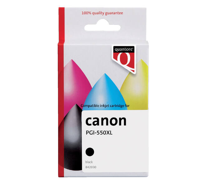 Inktcartridge Quantore alternatief tbv Canon PGI-550XL zwart HC