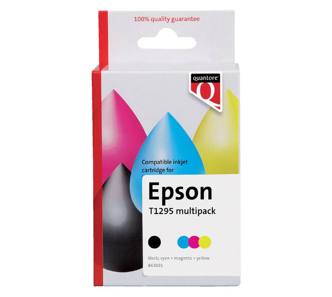 Inktcartridge Quantore alternatief tbv Epson T129545 zwart + 3 kleuren