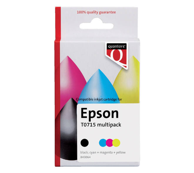Inktcartridge Quantore alternatief tbv Epson T071540 zwart + kleur