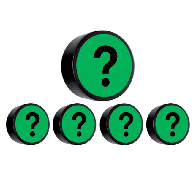 Magneet vraagteken 35mm groen 5 stuks